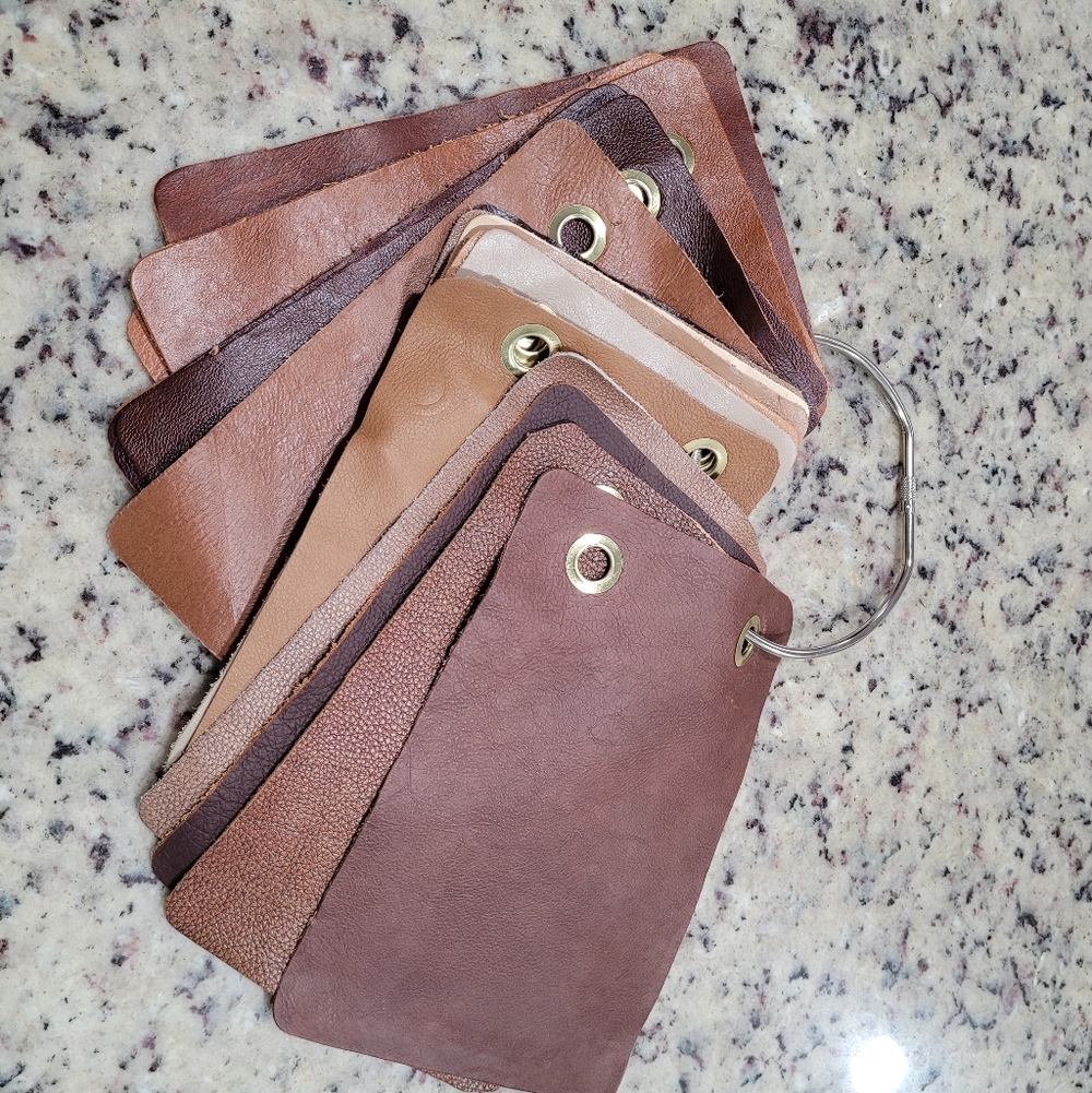 Brown Leather Swatches Set Of 20